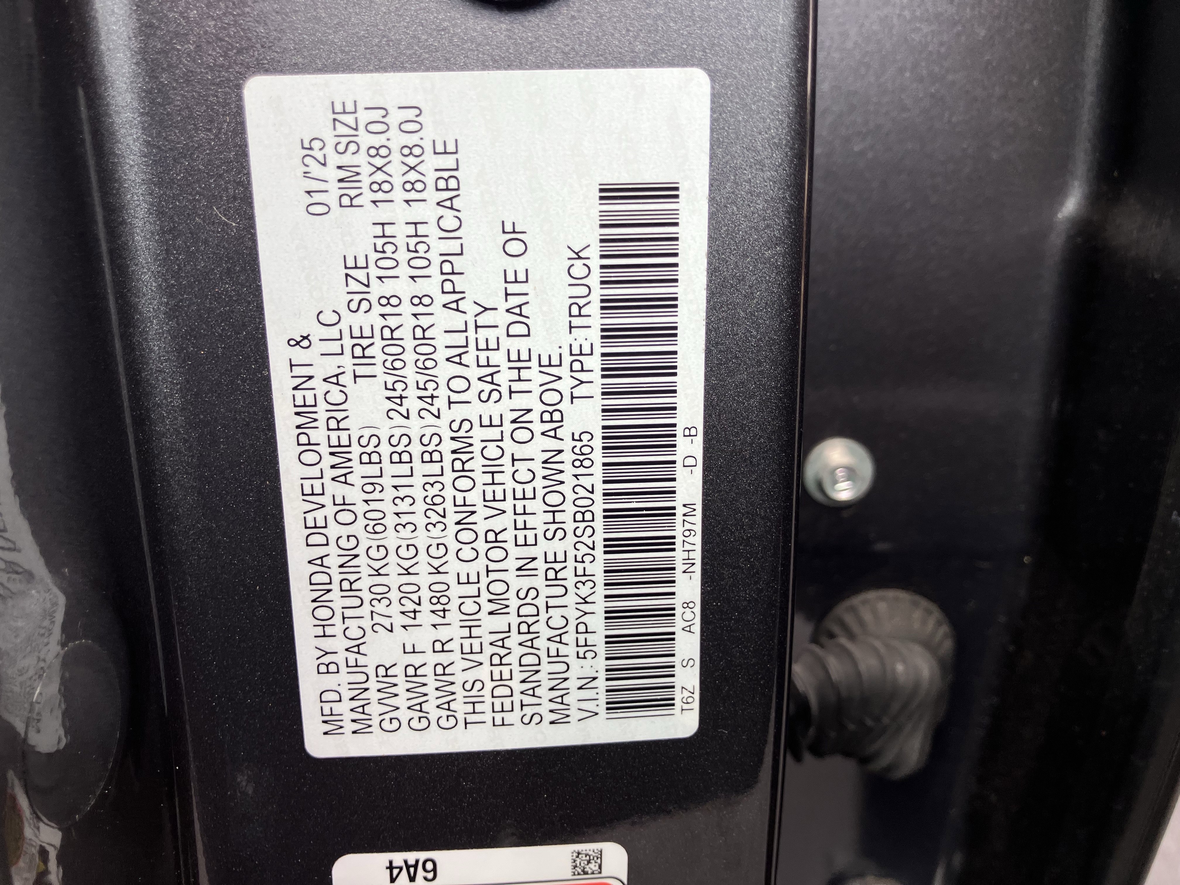 Certified 2025 Honda Ridgeline RTL image 37