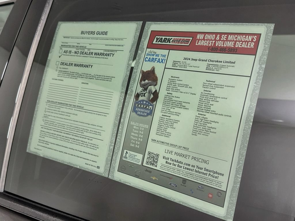 Certified 2024 Jeep Grand Cherokee Limited AWD/4WD image 15