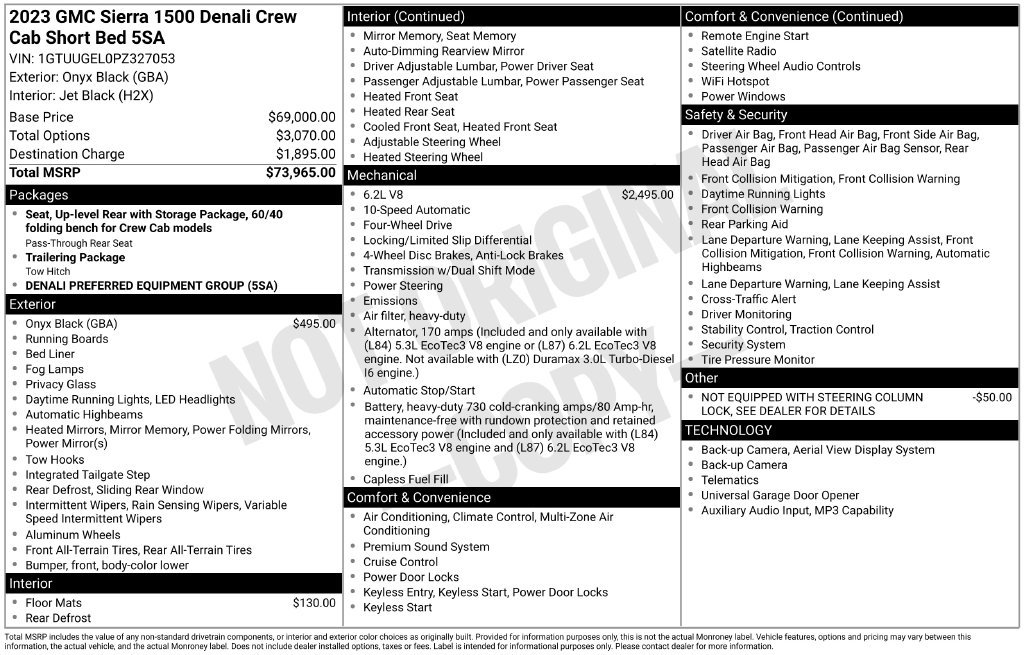 Certified 2023 GMC Sierra 1500 Denali AWD/4WD image 58