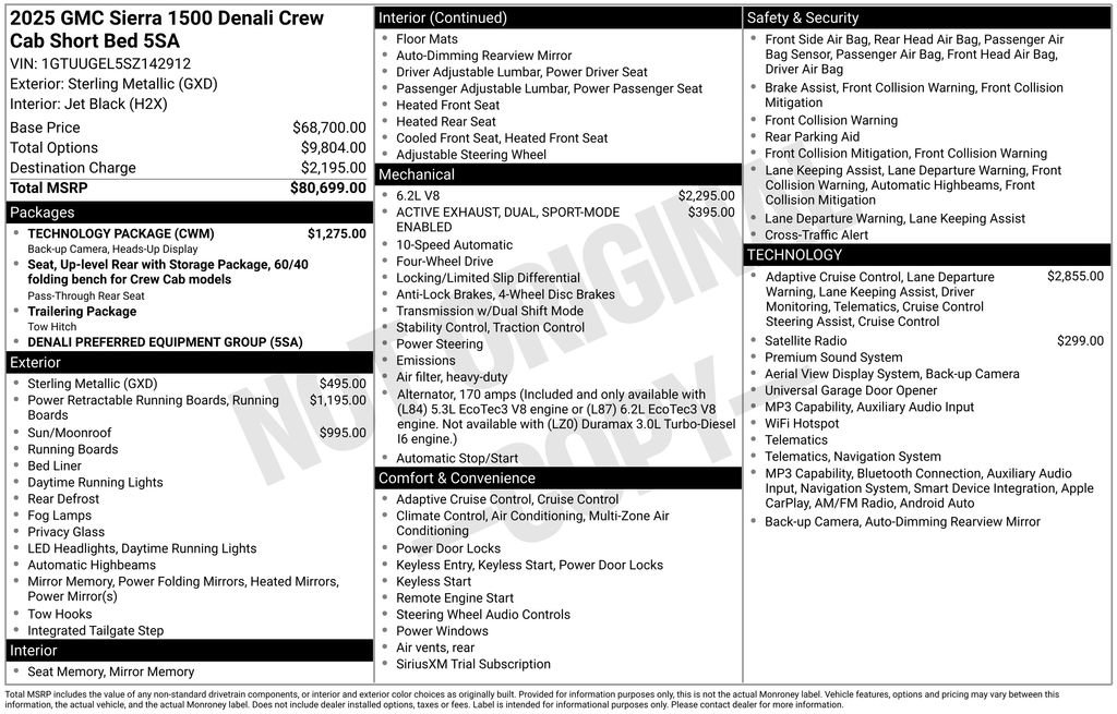 Used 2025 GMC Sierra 1500 Denali w/ Technology Package AWD/4WD image 6