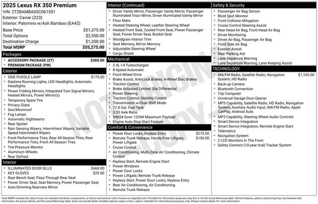 Used 2025 Lexus RX 350 Premium w/ Accessory Package image 51