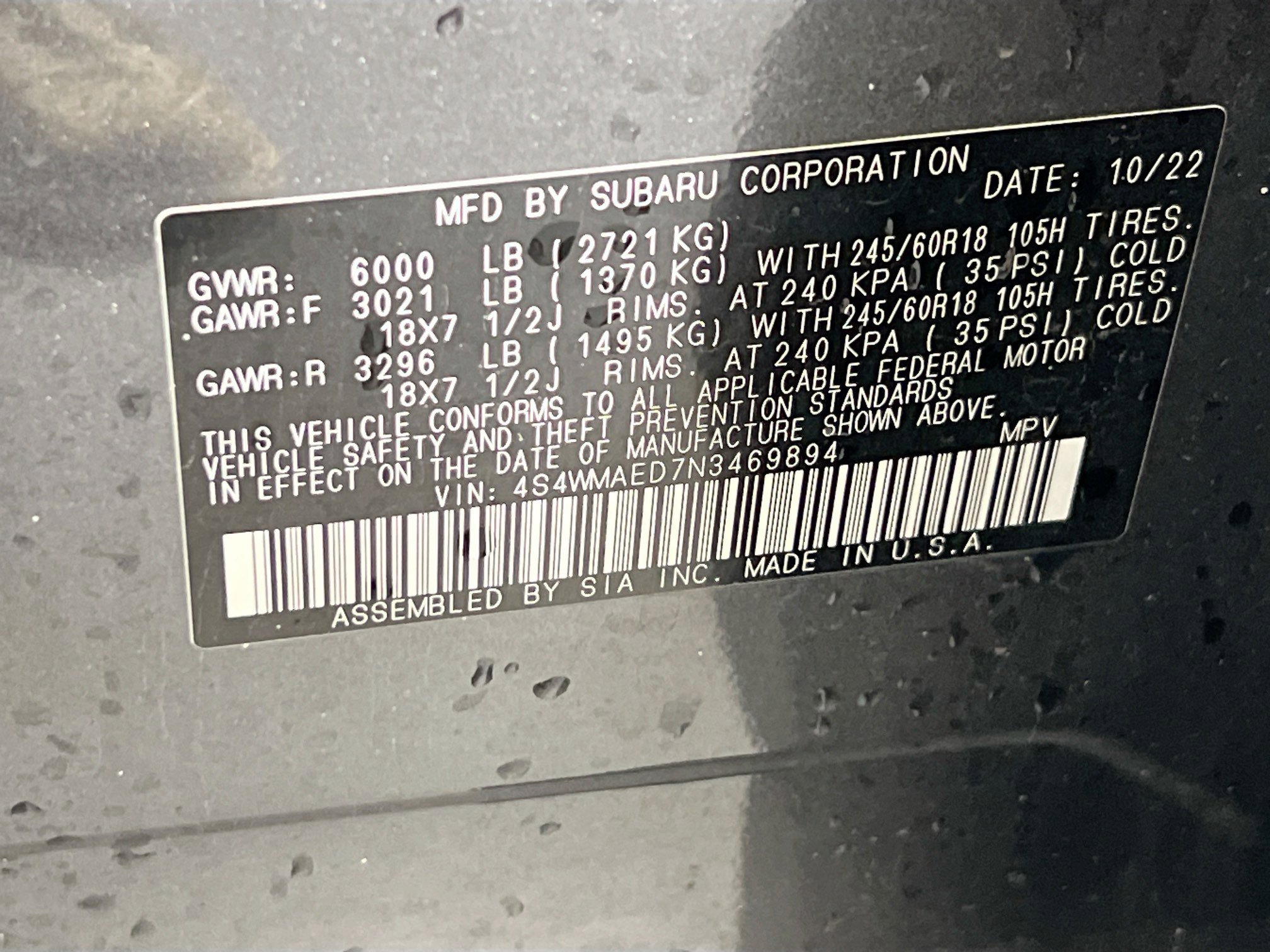 Used 2022 Subaru Ascent Premium w/ Convenience Package image 31