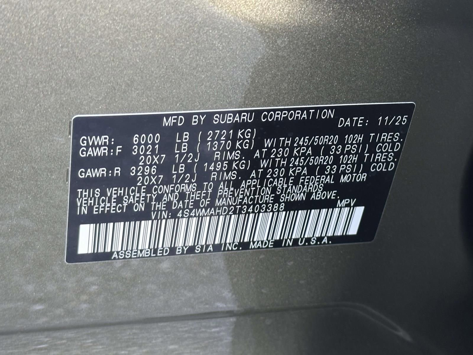 New 2026 Subaru Ascent Limited Bronze image 15