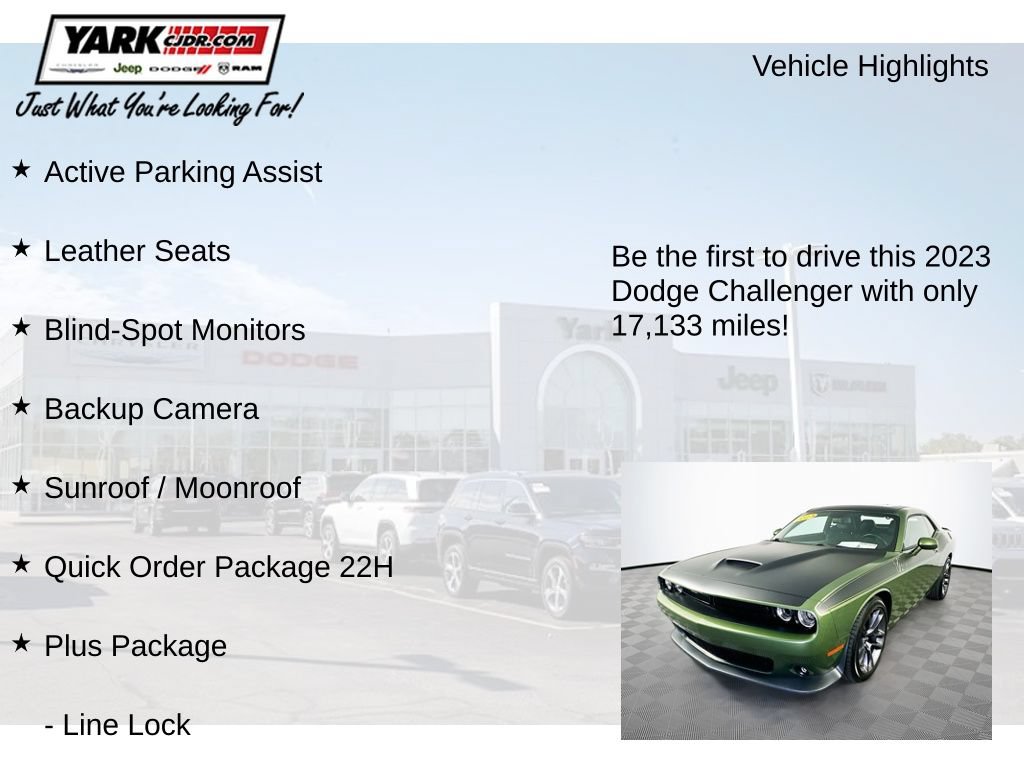 Certified 2023 Dodge Challenger R/T w/ T/A Package RWD image 13