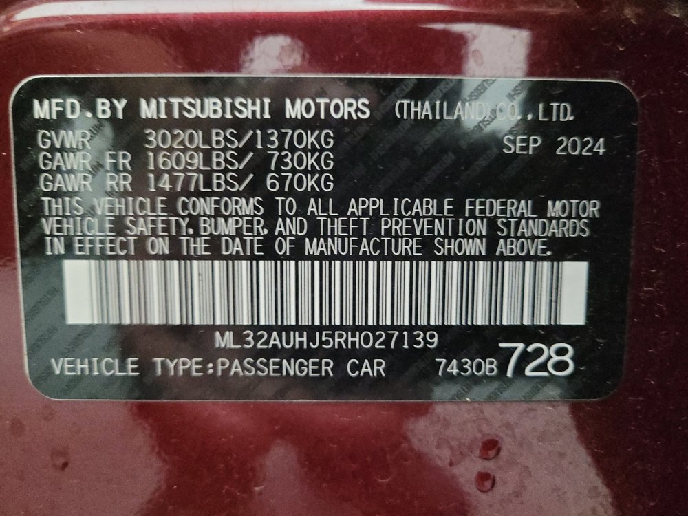 Used 2024 Mitsubishi Mirage ES FWD image 33