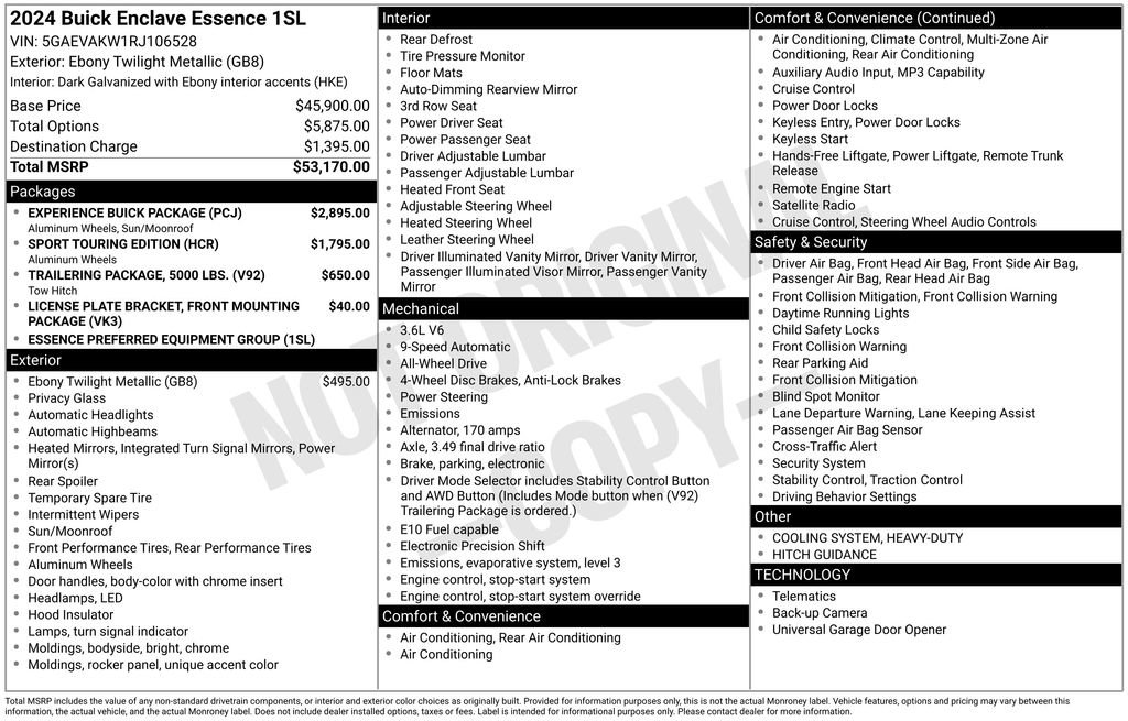 Certified 2024 Buick Enclave Essence w/ Experience Buick Package AWD/4WD image 5