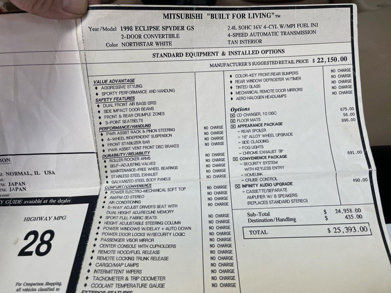 Used 1998 Mitsubishi Eclipse GS image 44