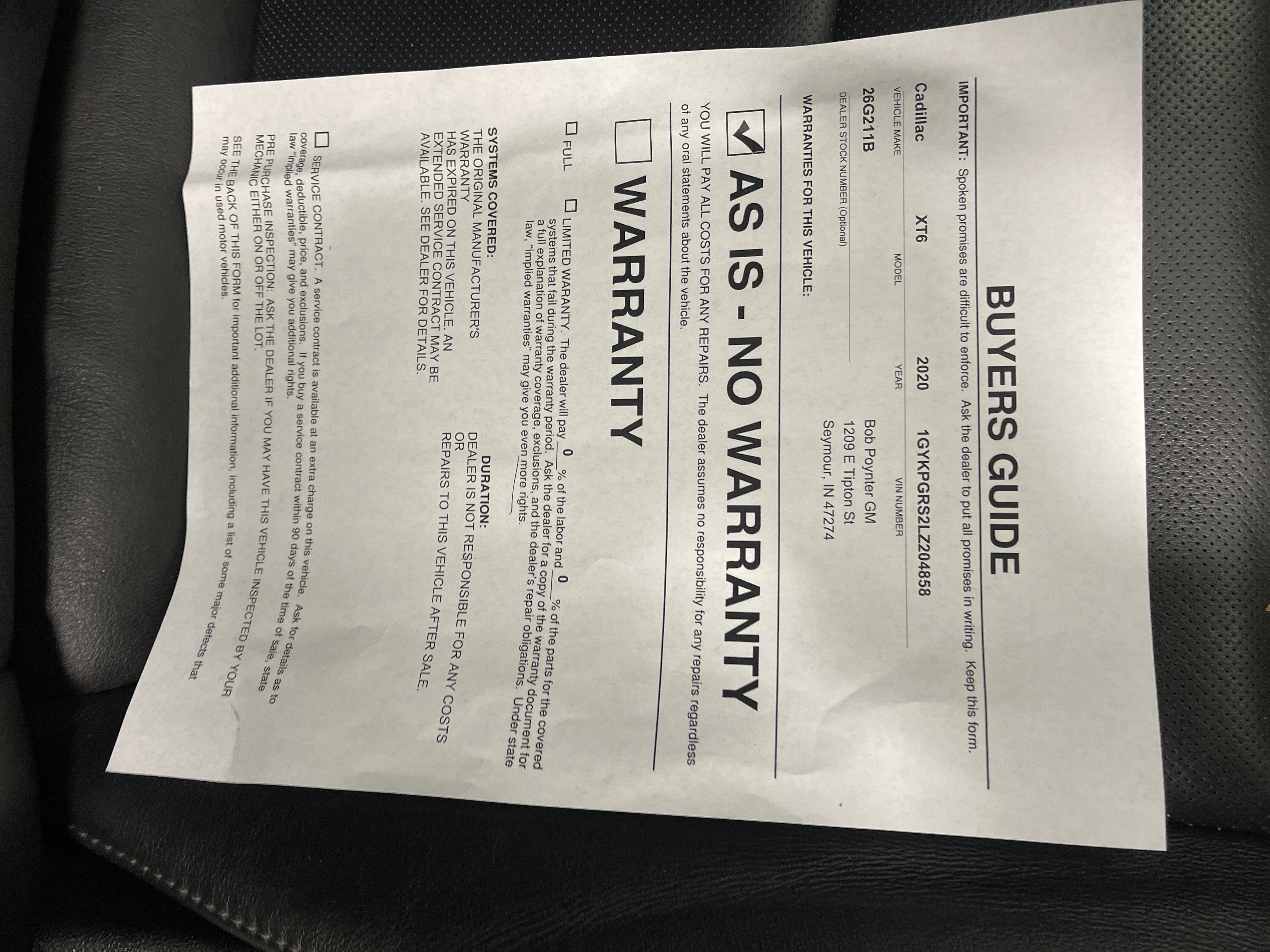 Used 2020 Cadillac XT6 Sport image 27