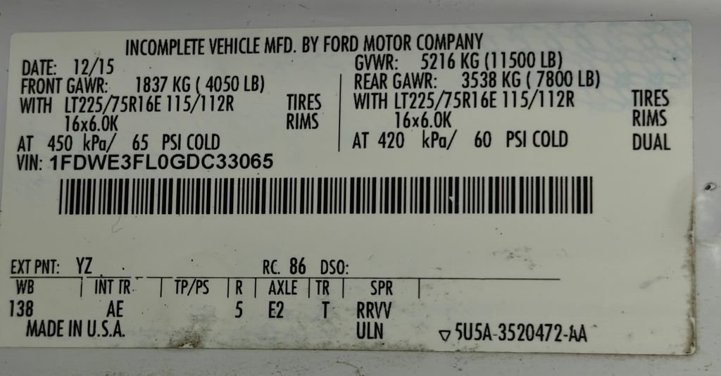 Used 2016 Ford E-350 and Econoline 350 Super Duty w/ Power Windows & Locks Group RWD image 53