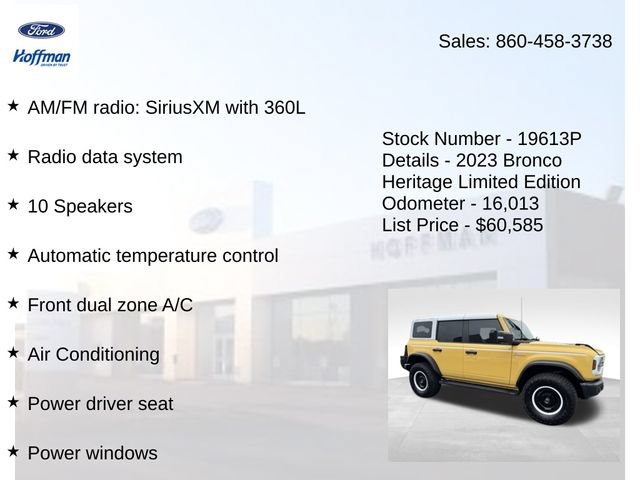 Used 2023 Ford Bronco Heritage Edition AWD/4WD image 10