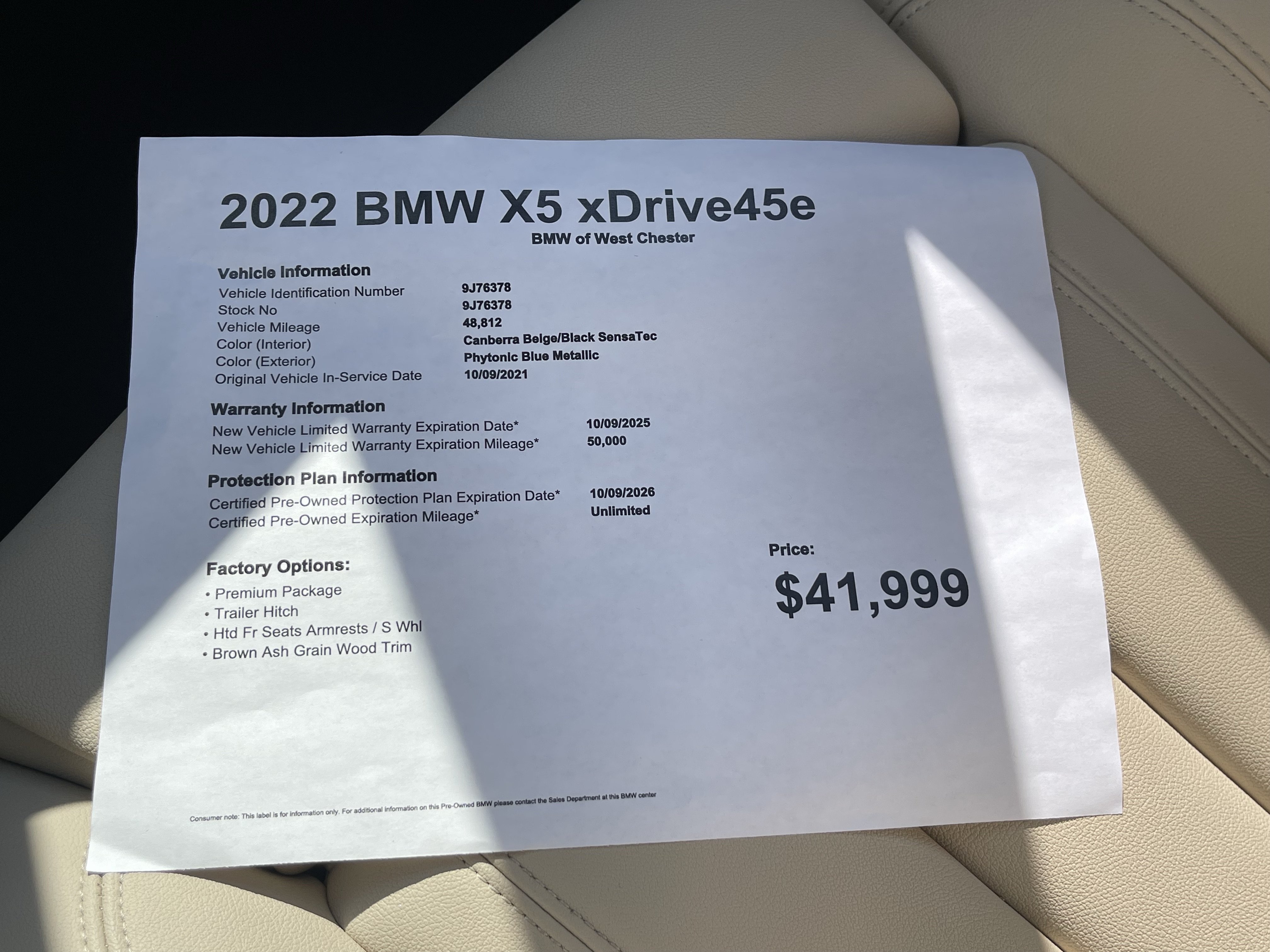 Used 2022 BMW X5 xDrive45e w/ Premium Package AWD/4WD image 19