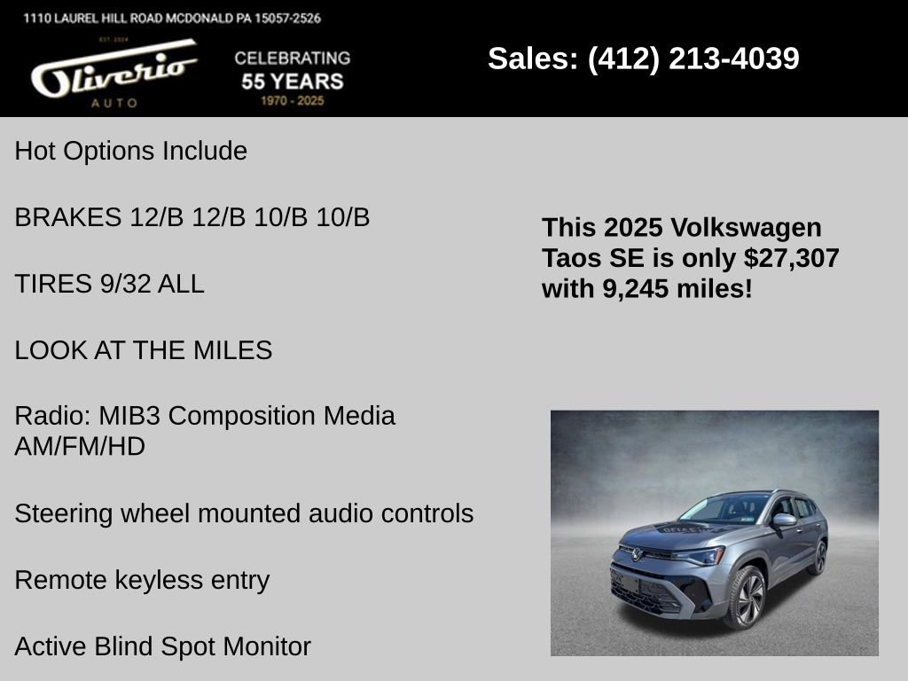 Used 2025 Volkswagen Taos SE AWD/4WD image 5