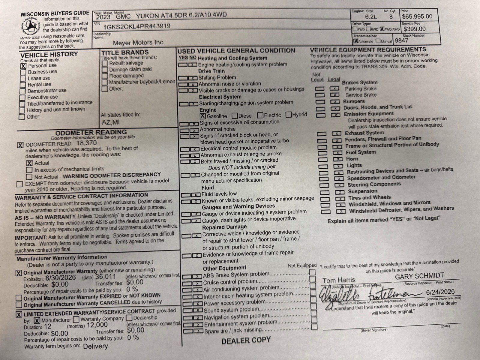 Used 2023 GMC Yukon AT4 w/ Max Trailering Package AWD/4WD image 35