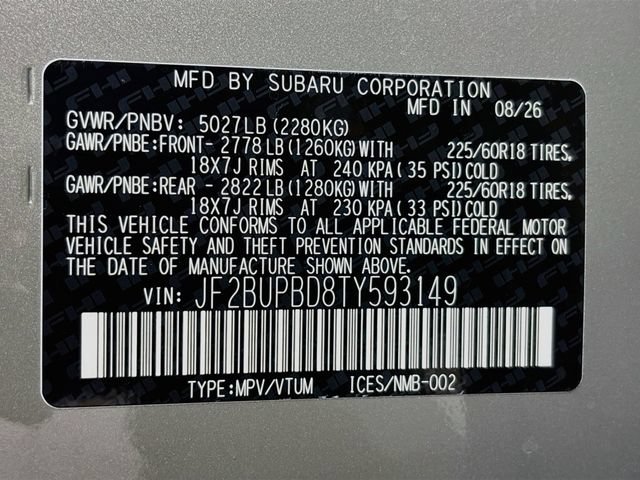 New 2026 Subaru Outback Premium AWD/4WD image 33