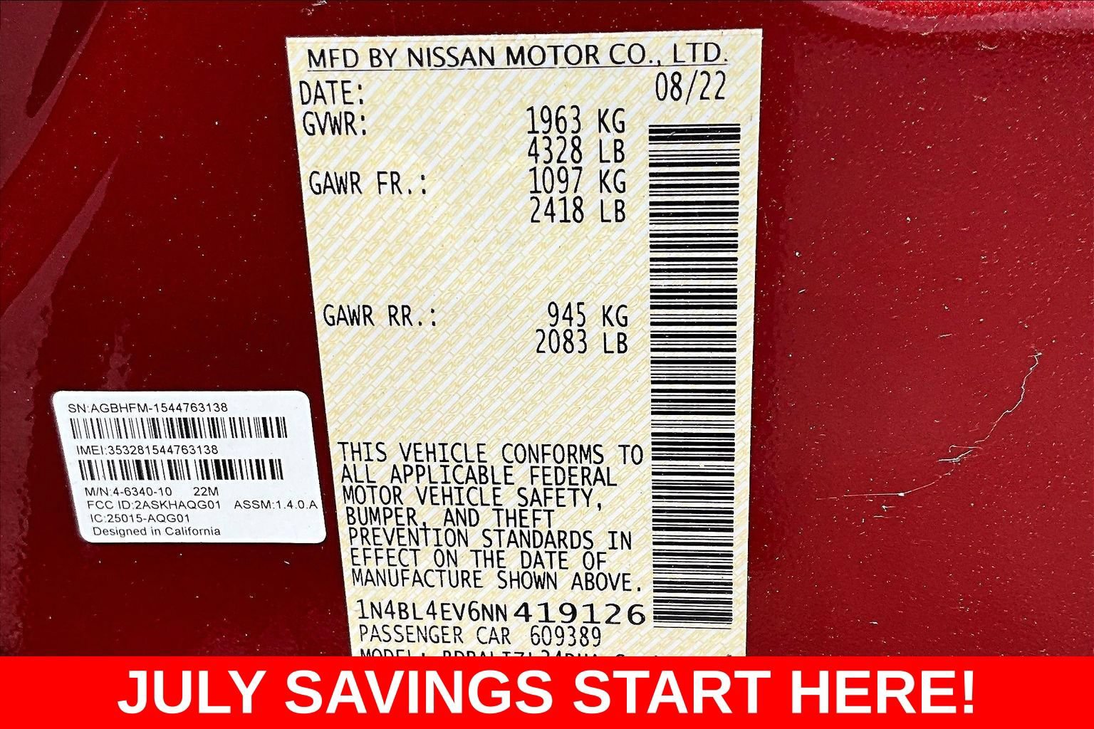 Used 2022 Nissan Altima 2.5 SL FWD image 23