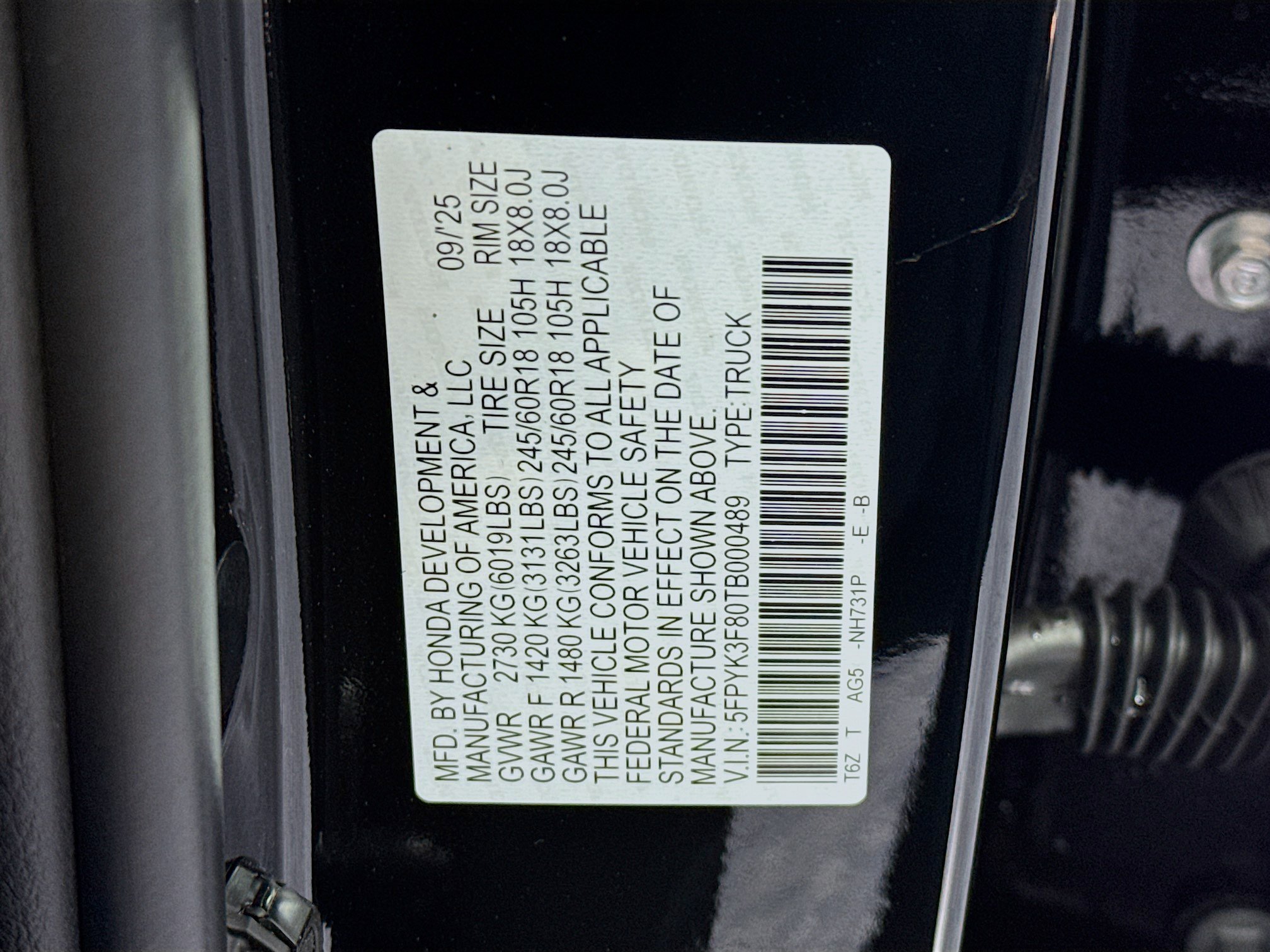 New 2026 Honda Ridgeline Black Edition image 33