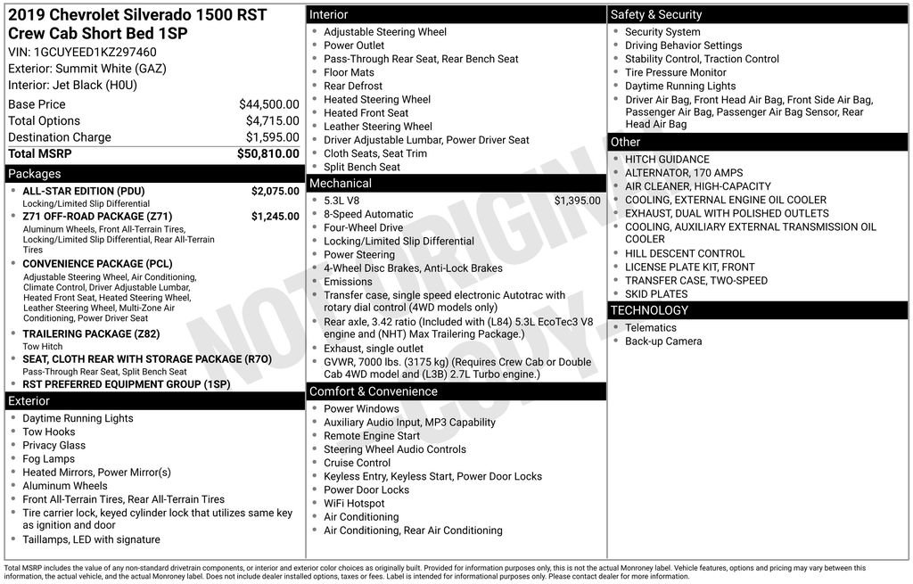 Used 2019 Chevrolet Silverado 1500 RST w/ All-Star Edition AWD/4WD image 20