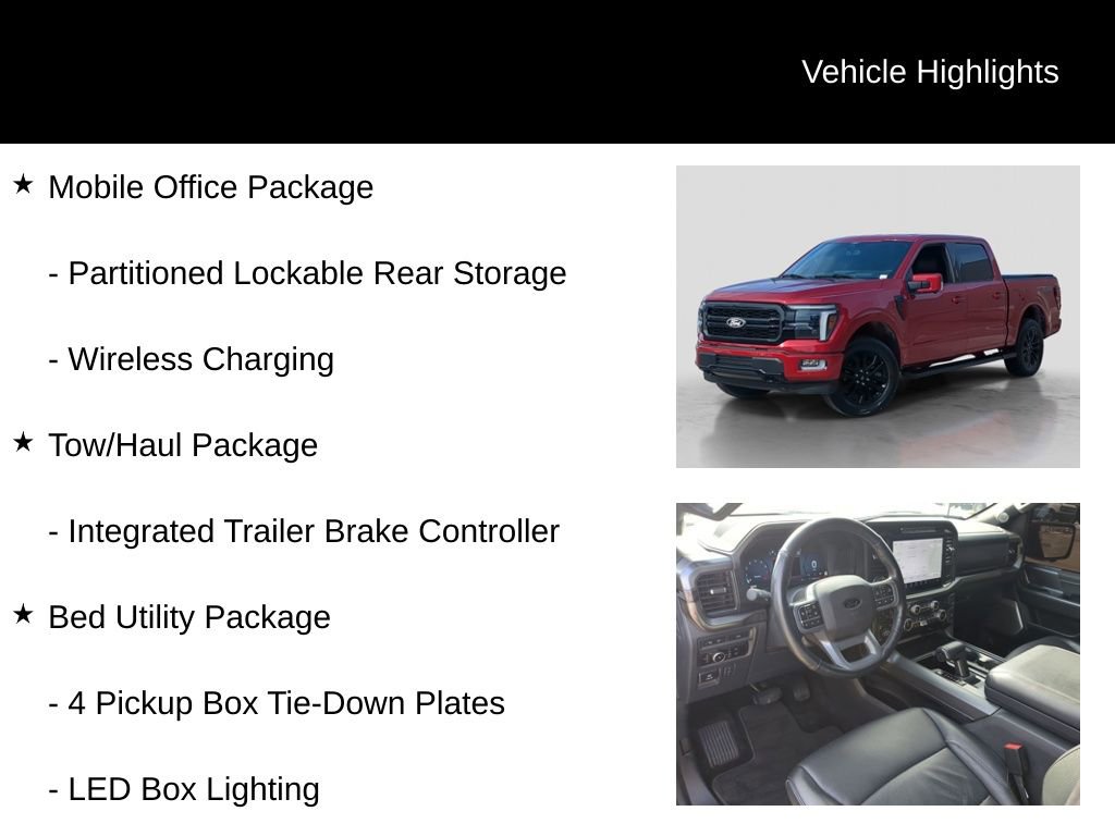 Certified 2024 Ford F150 Lariat w/ Equipment Group 502A High image 11