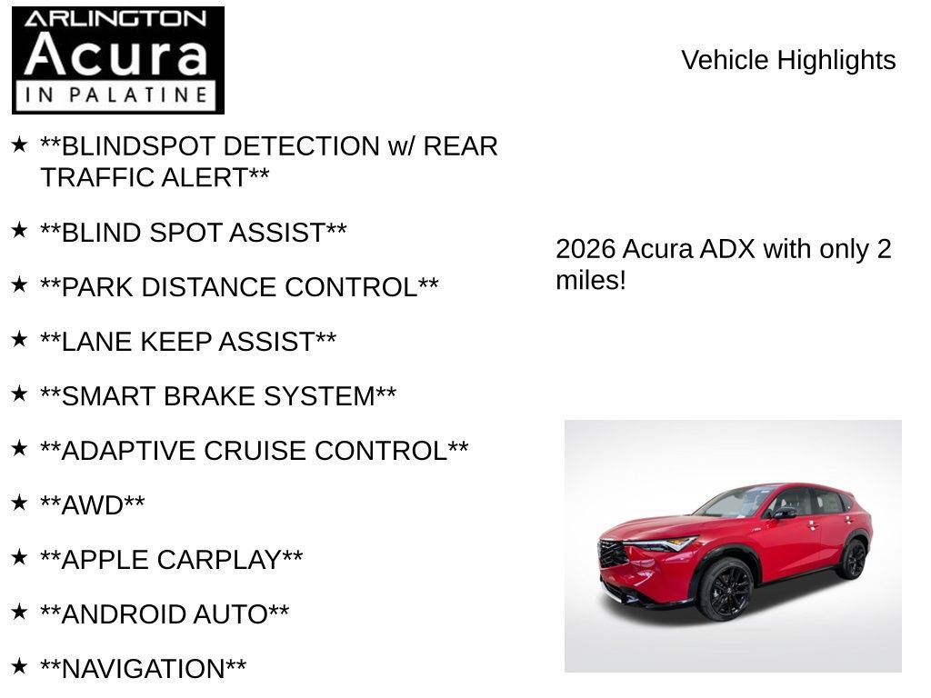 New 2026 Acura ADX A-Spec w/ Advance Package AWD/4WD image 7