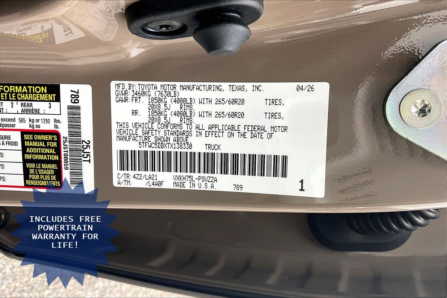 New 2026 Toyota Tundra Platinum AWD/4WD image 17