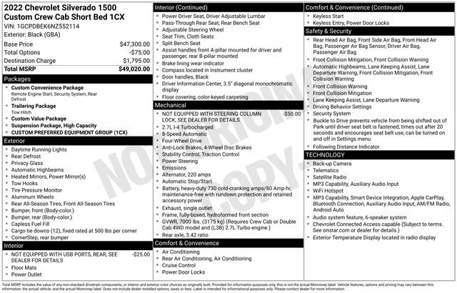 Certified 2022 Chevrolet Silverado 1500 Custom AWD/4WD image 33