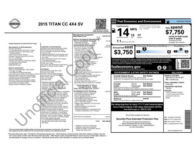 Used 2015 Nissan Titan SV w/ SV Value Truck Package image 38