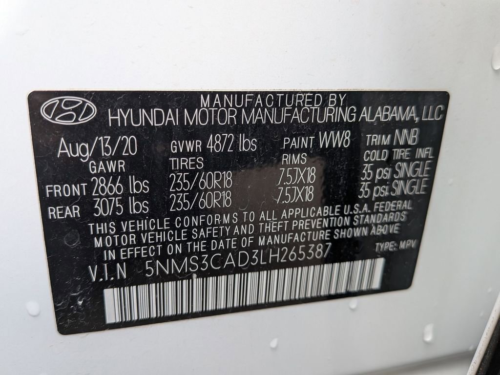 Used 2020 Hyundai Santa Fe SEL w/ Convenience + Premium Package AWD/4WD image 28