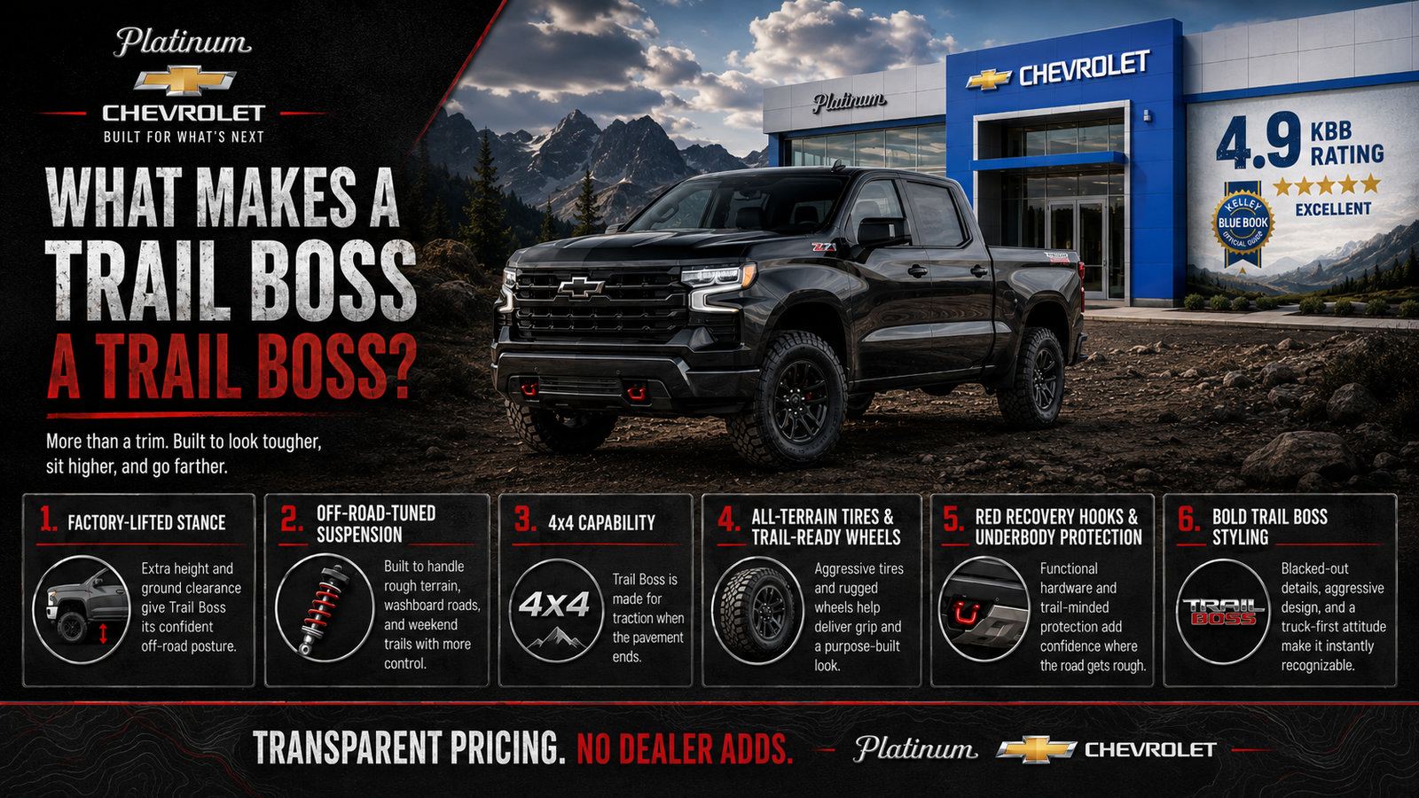 New 2026 Chevrolet Silverado 1500 LT Trail Boss w/ LPO, Dark Essentials Package