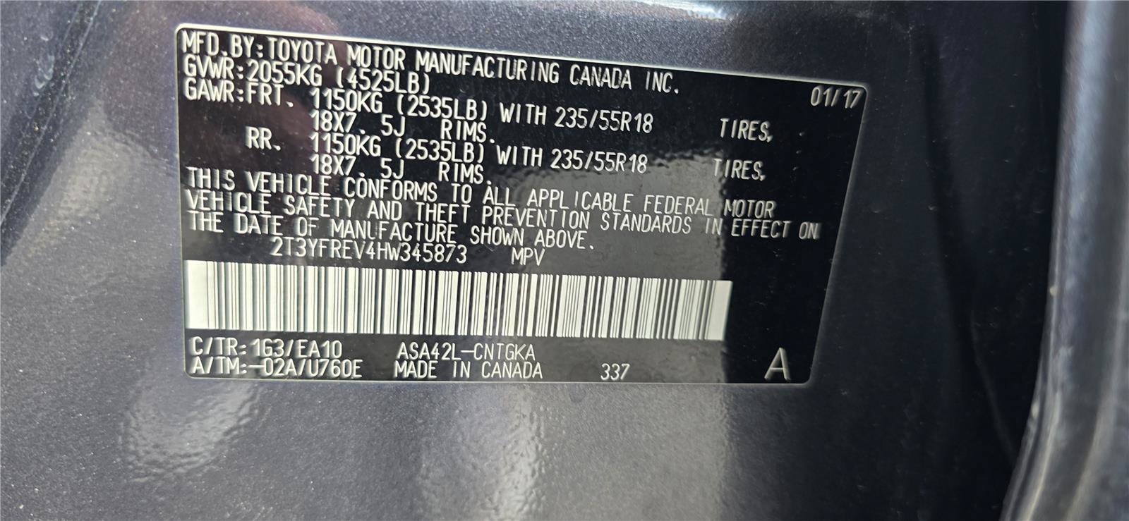 Used 2017 Toyota RAV4 Platinum FWD image 24