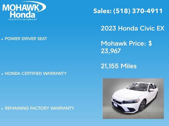 Certified 2023 Honda Civic EX image 16