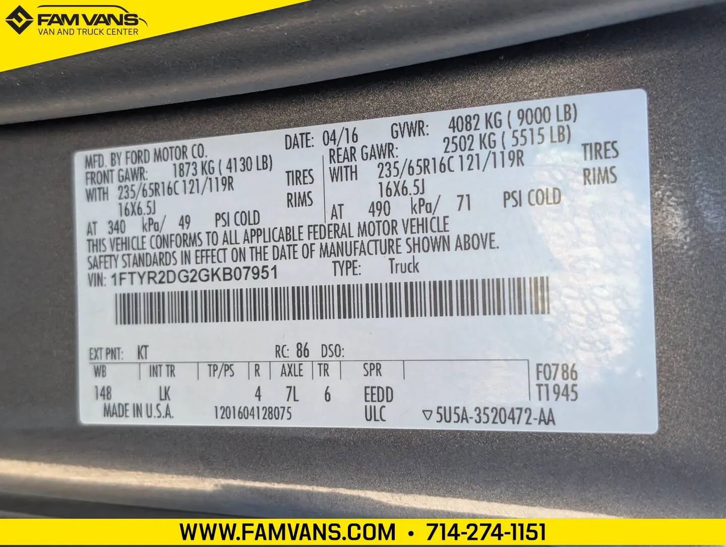 Used 2016 Ford Transit 250 148 Medium Roof image 35