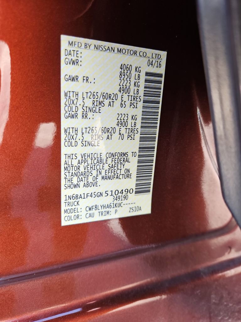 Used 2016 Nissan Titan Platinum Reserve image 29