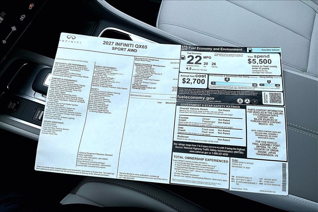 New 2027 INFINITI QX65 Sport AWD/4WD image 51