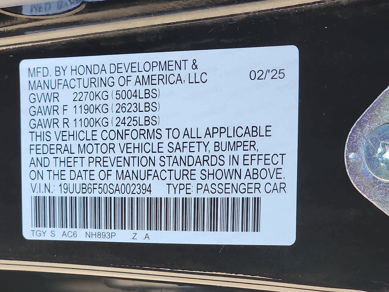 Certified 2025 Acura TLX SH-AWD w/ A-SPEC Pkg image 28