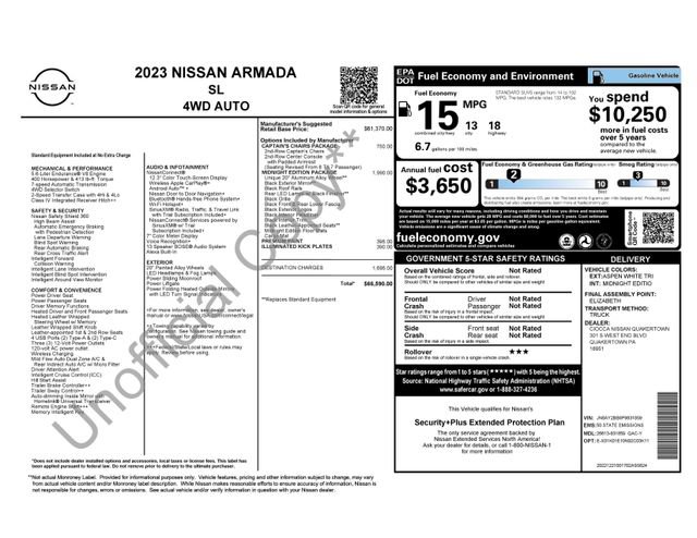 Certified 2023 Nissan Armada SL w/ Midnight Edition Package AWD/4WD image 10