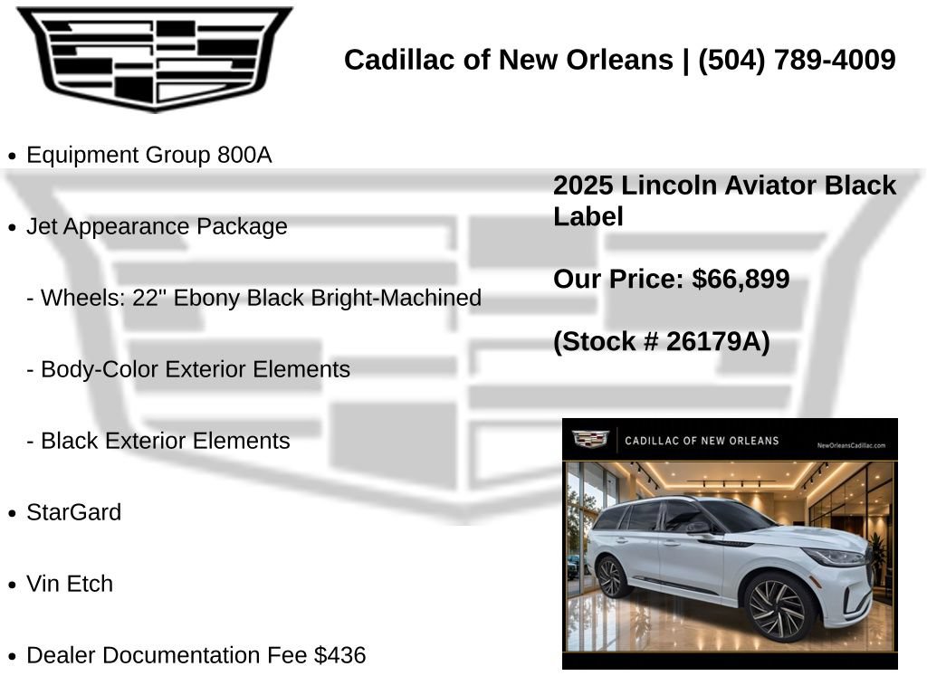 Used 2025 Lincoln Aviator Black Label w/ Jet Appearance Package AWD/4WD image 7