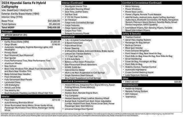 New 2024 Hyundai Santa Fe Calligraphy image 33