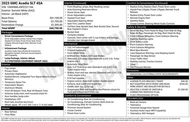 Used 2023 GMC Acadia SLT image 4