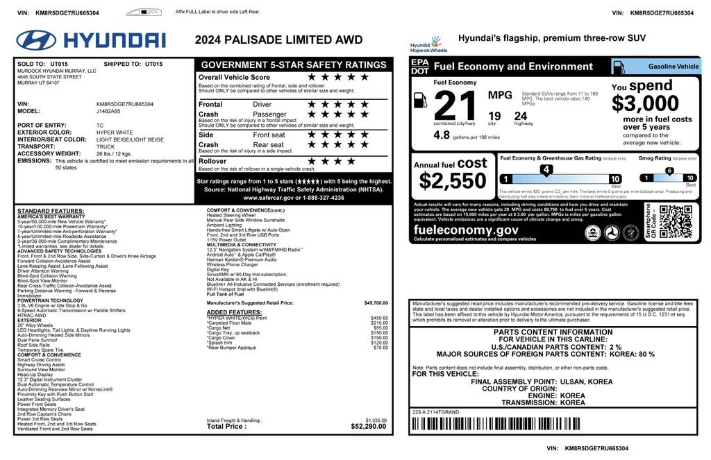 Used 2024 Hyundai Palisade Limited image 2