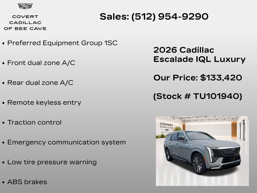 New 2026 Cadillac Escalade IQL Luxury AWD/4WD image 7