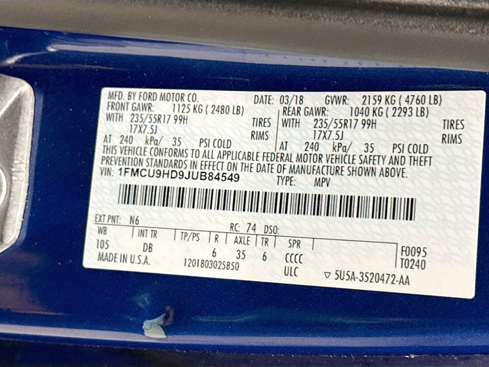 Used 2018 Ford Escape SEL AWD/4WD image 34