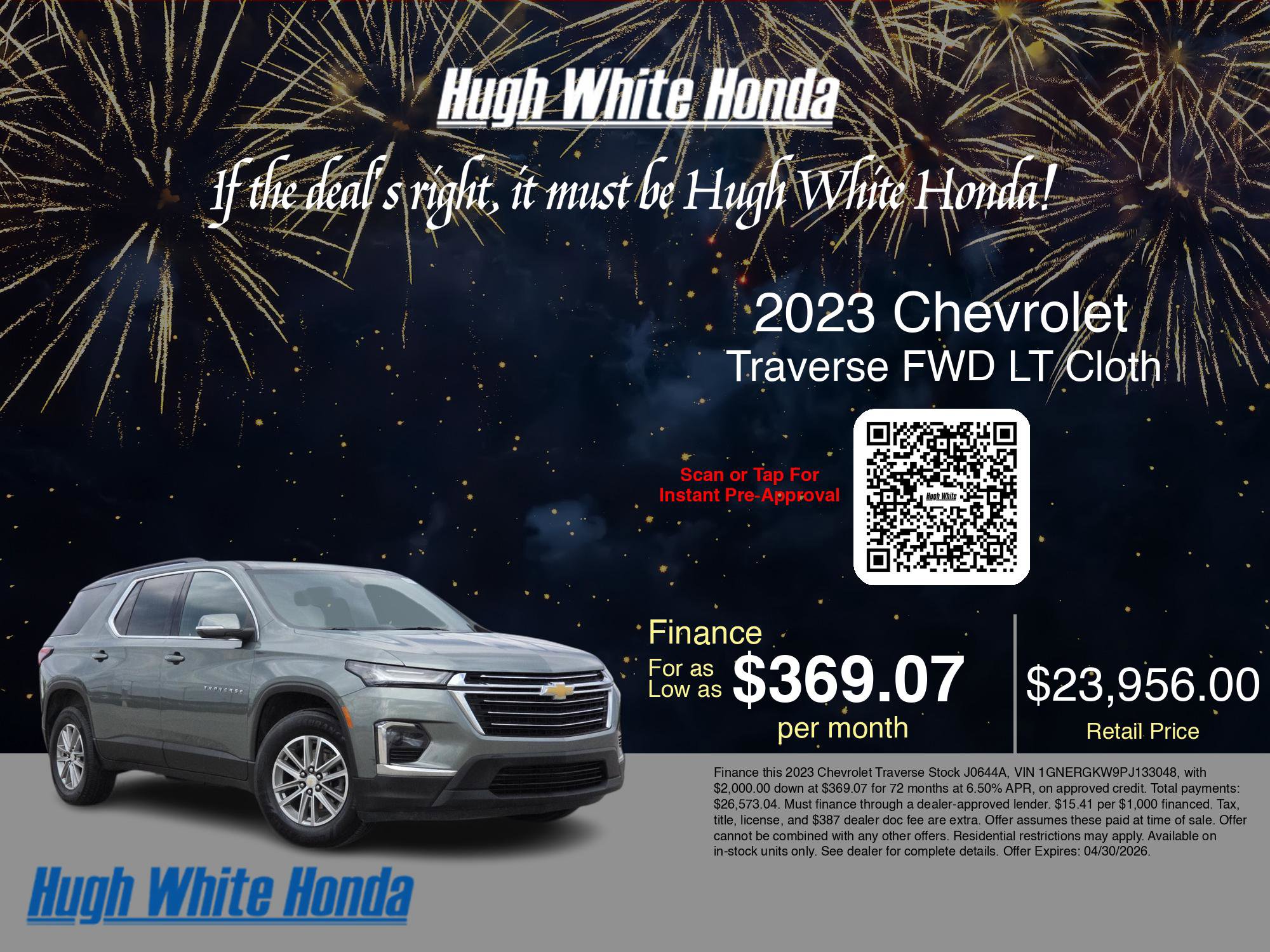 Used 2023 Chevrolet Traverse LT FWD image 3