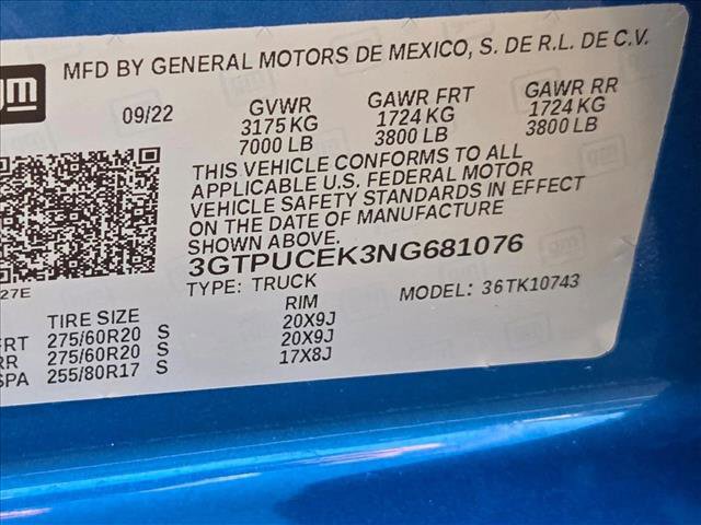 Used 2022 GMC Sierra 1500 Elevation w/ LPO, Elevation Black Package image 25