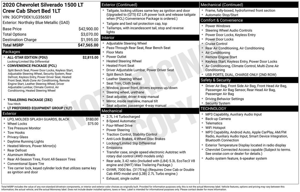 Used 2020 Chevrolet Silverado 1500 LT w/ All-Star Edition AWD/4WD image 6