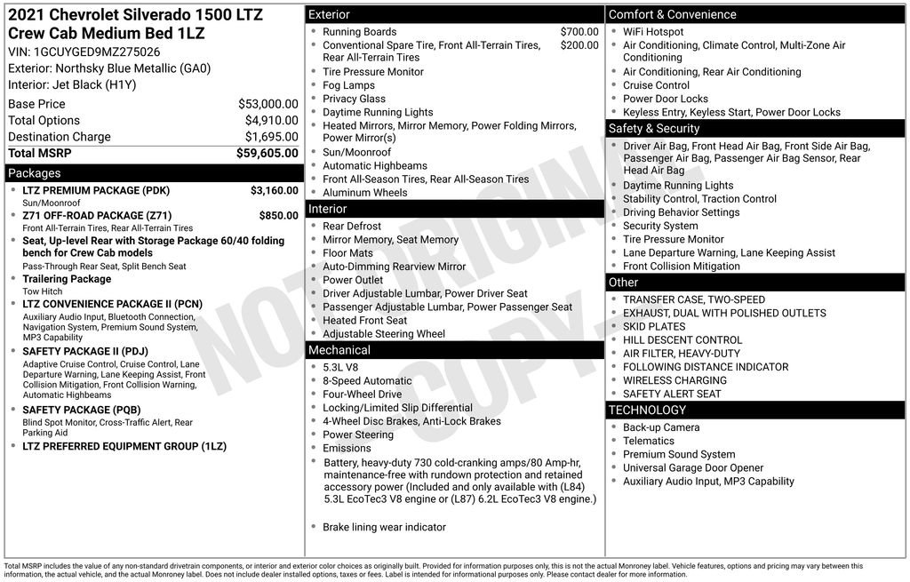 Used 2021 Chevrolet Silverado 1500 LTZ w/ LTZ Premium Package image 6