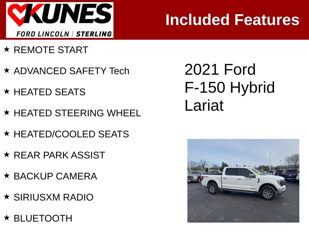 Used 2021 Ford F150 Lariat w/ Equipment Group 502A High AWD/4WD image 2