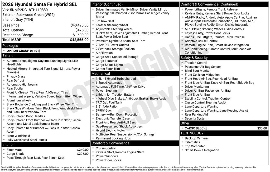 New 2026 Hyundai Santa Fe SEL image 6