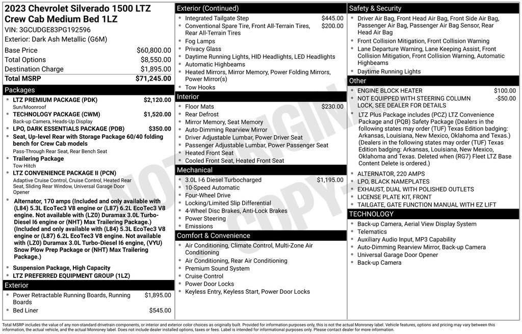 Used 2023 Chevrolet Silverado 1500 LTZ w/ LTZ Premium Package AWD/4WD image 29