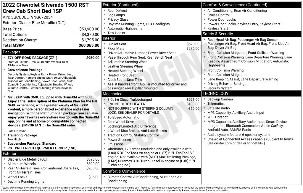 Used 2022 Chevrolet Silverado 1500 RST w/ Z71 Off-Road Package AWD/4WD image 10
