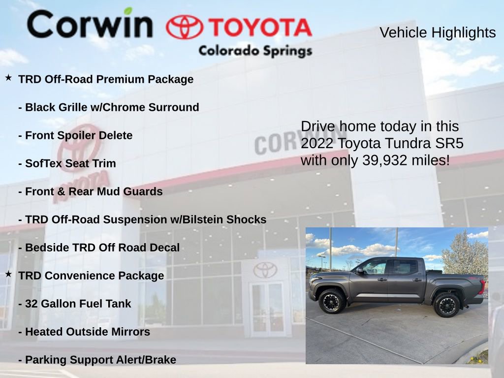 Used 2022 Toyota Tundra SR5 w/ TRD Off-Road Premium Package image 6
